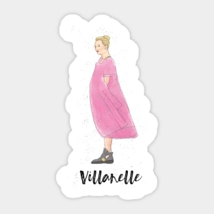 Watercolour Villanelle Sticker